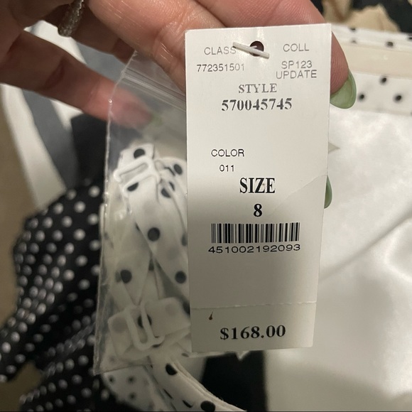 Black House White Market Strapless Dot Dress Size 8 NWT - Picture 7 of 7